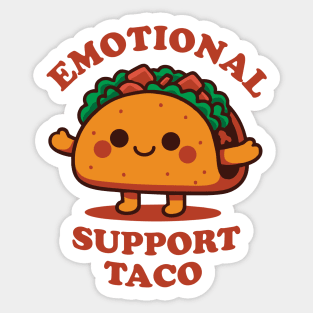 Emotional Support Taco – Cute Comfort Food Tee Sticker